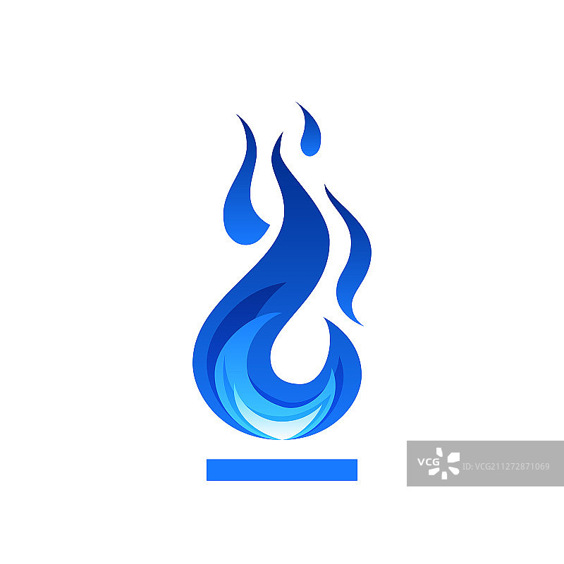 扁平风格的燃气火焰图片素材