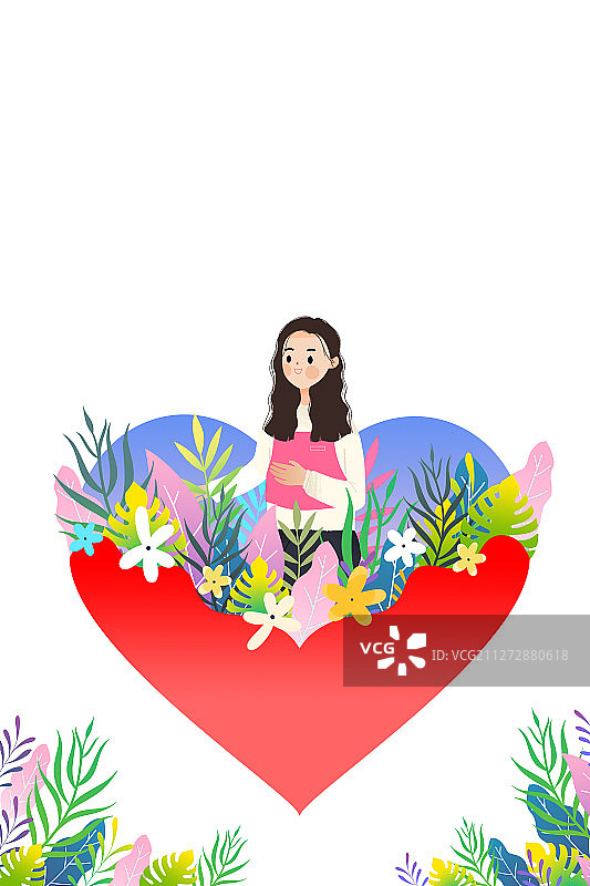 庆祝三八妇女节卡通插画图片素材