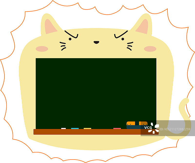 可爱猫咪黑板图片素材