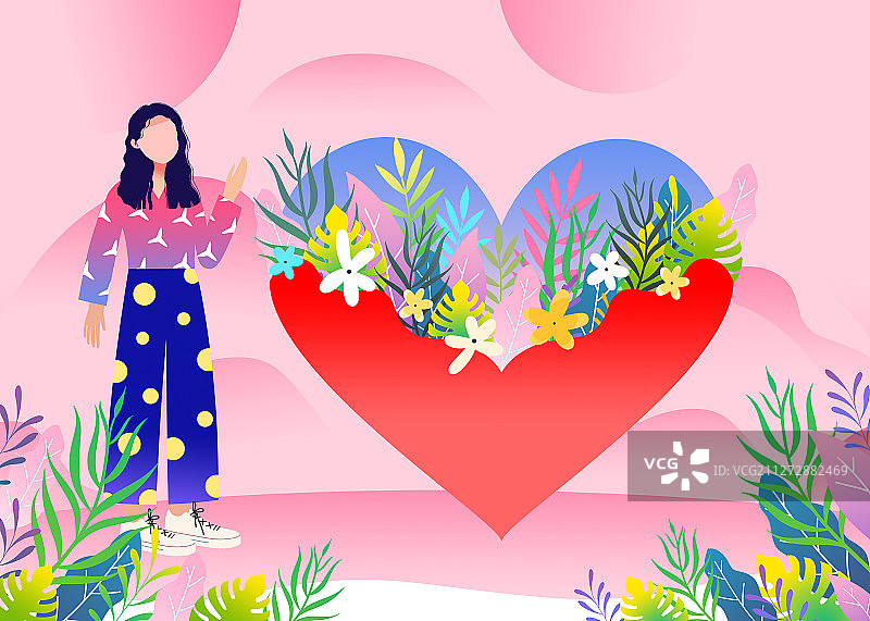 庆祝三八妇女节卡通插画图片素材