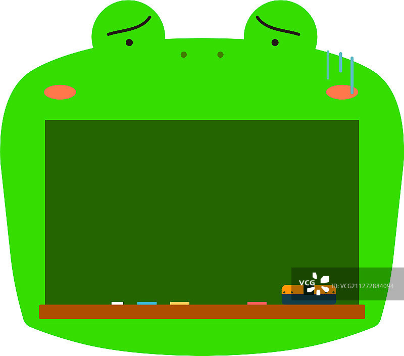 可爱的青蛙黑板图片素材