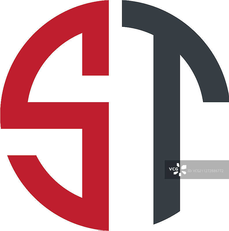 首字母ST创意设计标志图片素材