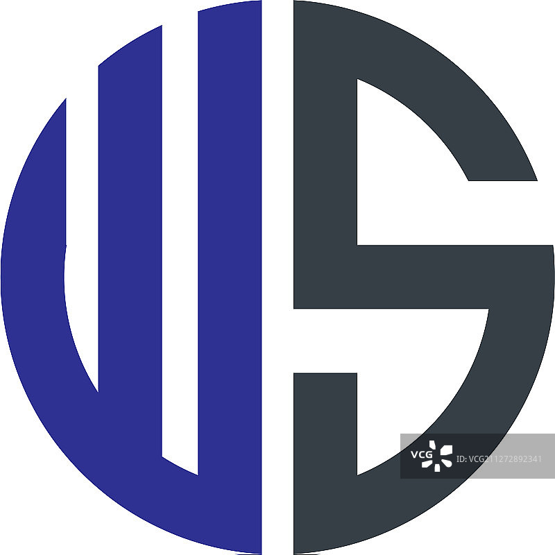 字母WS创意设计logo图片素材