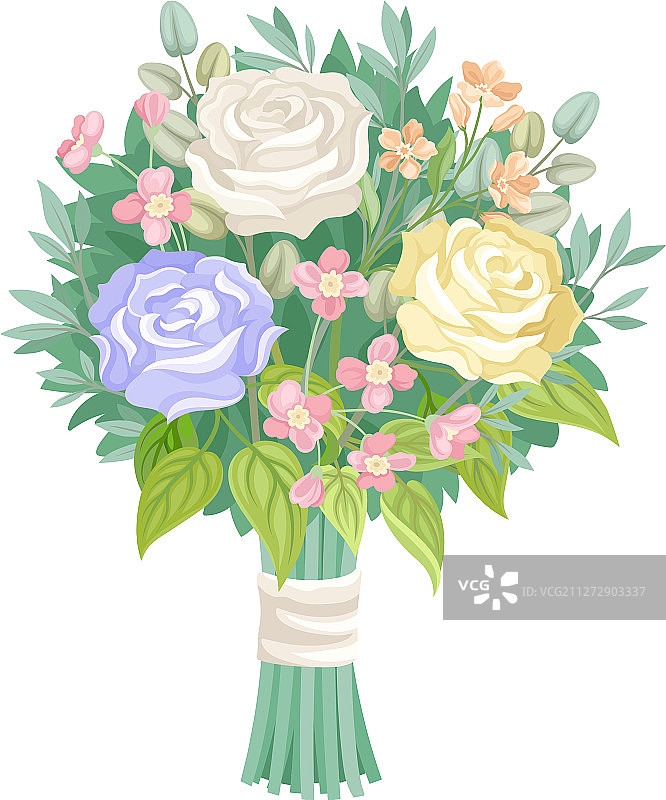 可爱又优雅的婚礼花束图片素材