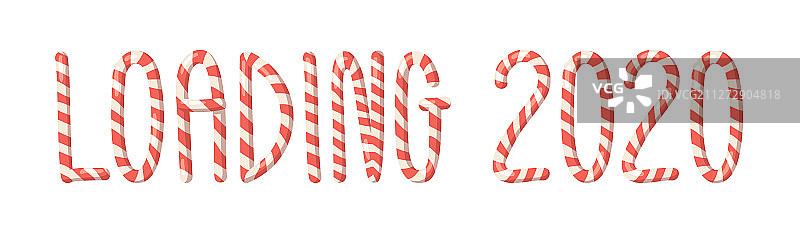 卡通圣诞节手绘糖果字体图片素材