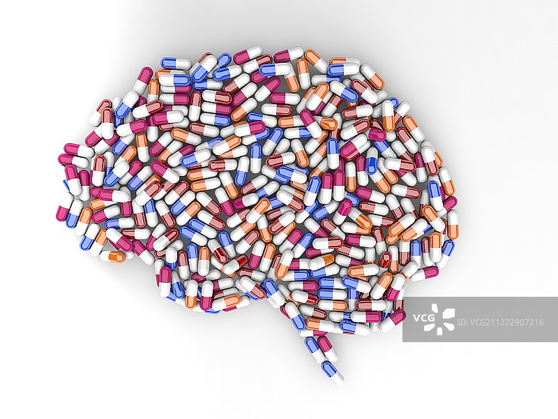 大脑药丸图片素材