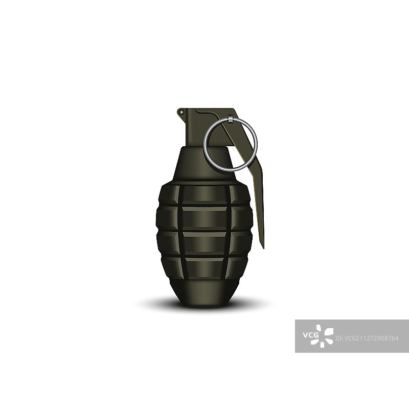 逼真的3D军事手榴弹图片素材