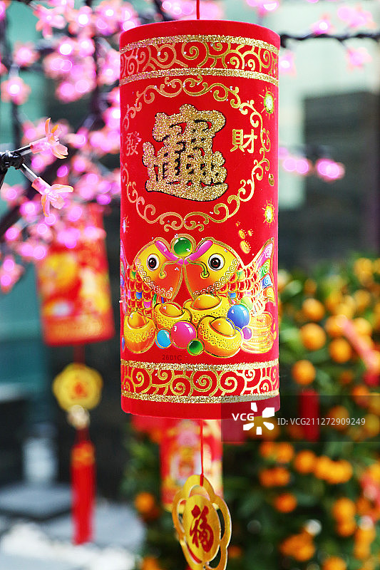 悬挂的炮竹图片素材