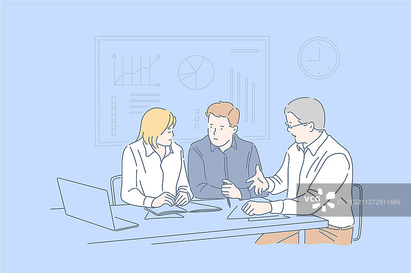 商务会议合作团队理念图片素材