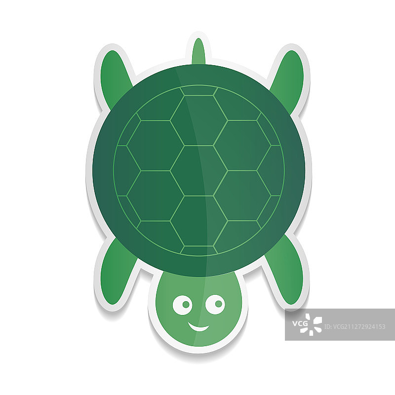 可爱的微笑快乐乌龟角色图片素材