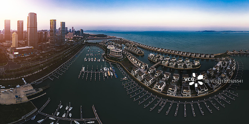 厦门城市风光-游艇码头图片素材