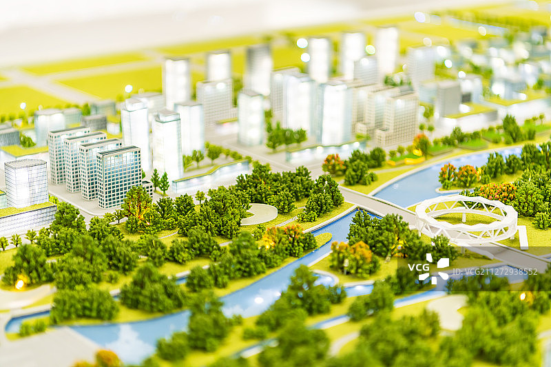 城市沙盘模型特写图片素材