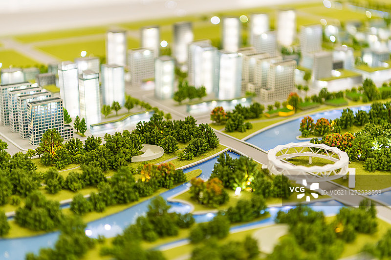 城市沙盘模型特写图片素材