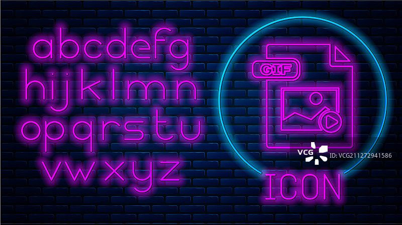 发光霓虹灯GIF文件下载图片素材