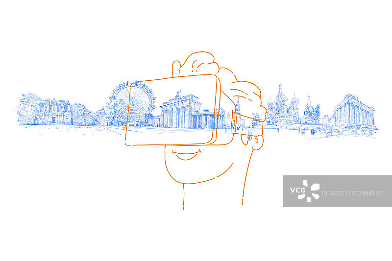 戴着VR眼镜的人图片素材