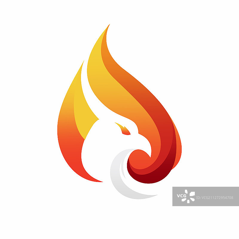 老鹰火焰logo设计图标图片素材