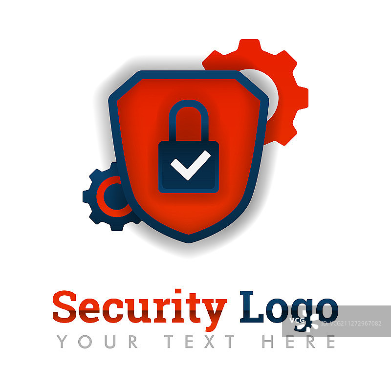 带锁清单盾牌的安全标志模板图片素材