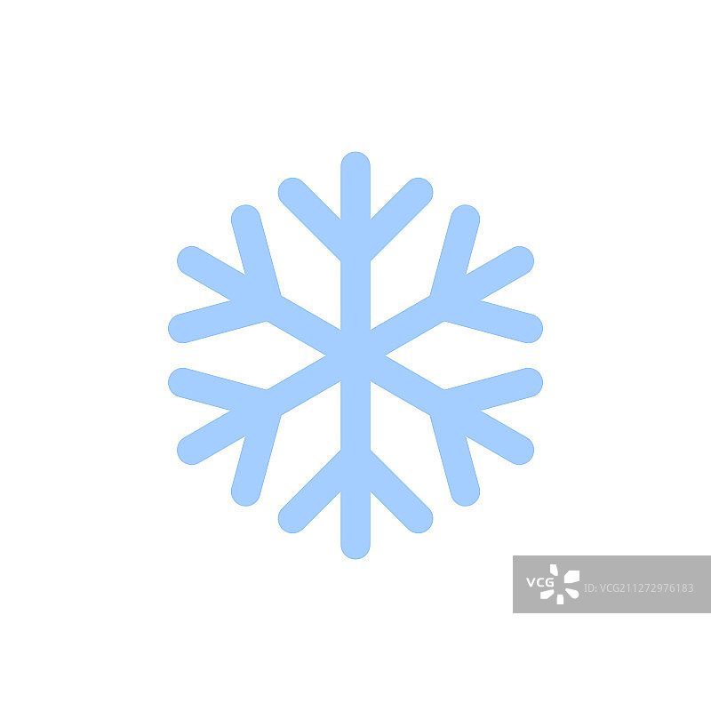 蓝色剪影雪花图标图片素材