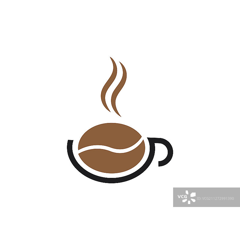 咖啡店咖啡豆Logo设计图片素材