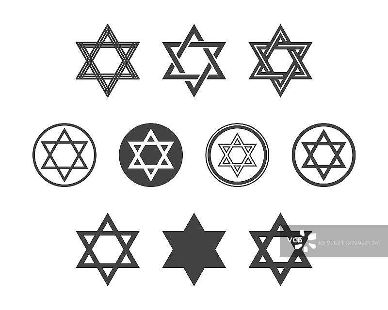 带有大卫星的盾牌符号以色列图片素材