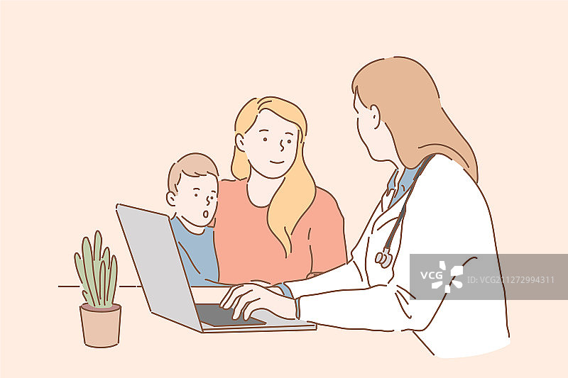 儿科医生出诊概念图片素材