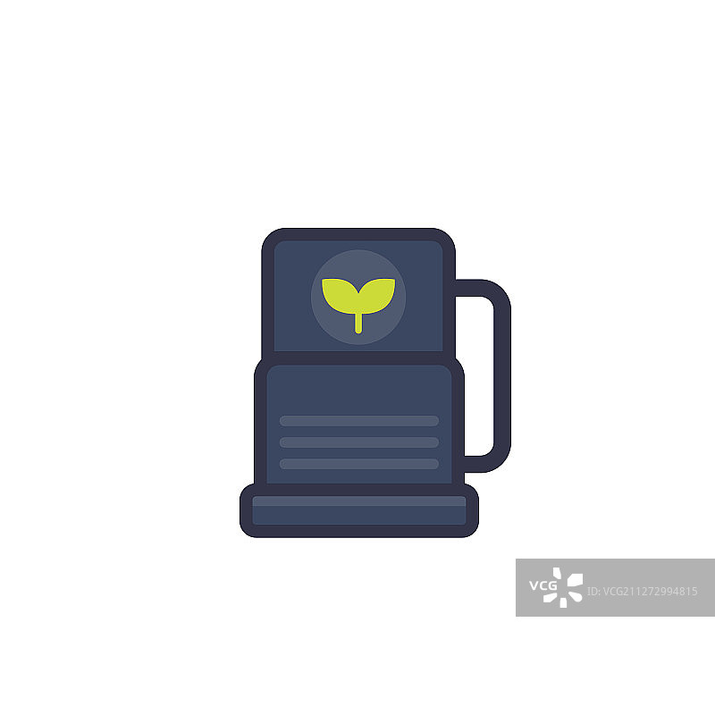 生物燃料站扁平风格图标图片素材