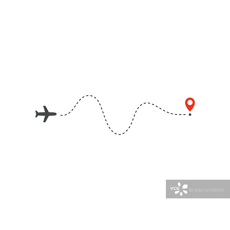 飞机飞行路线图标图片素材