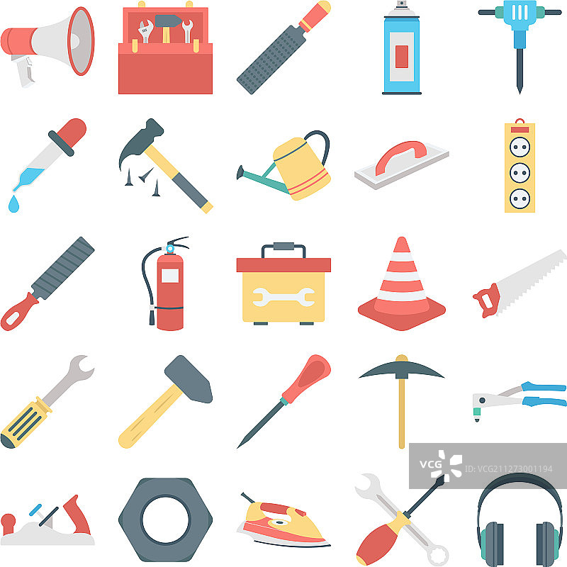 工具彩色图标集图片素材