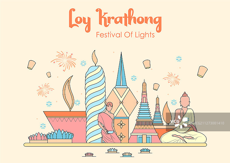暹罗灯节图片素材