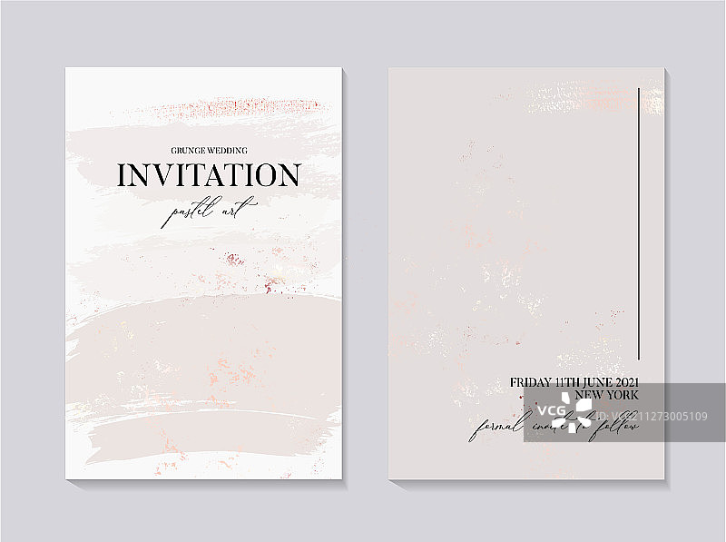 灰色大理石婚礼系列矢量图图片素材