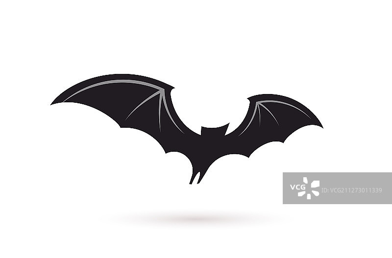 飞翔的蝙蝠黑色剪影图片素材