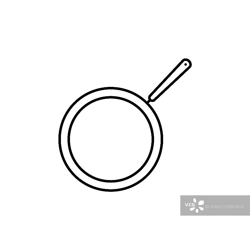 煎锅图标线条图片素材