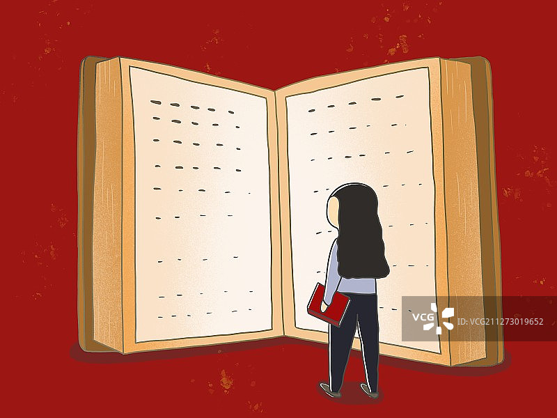 插画：教育书本小人图片素材