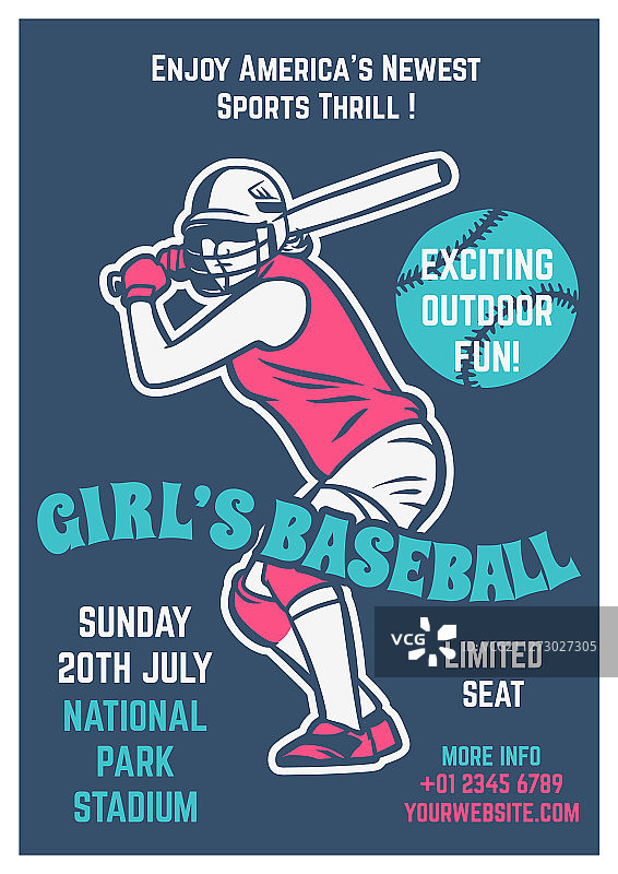 复古棒球宣传单图片素材