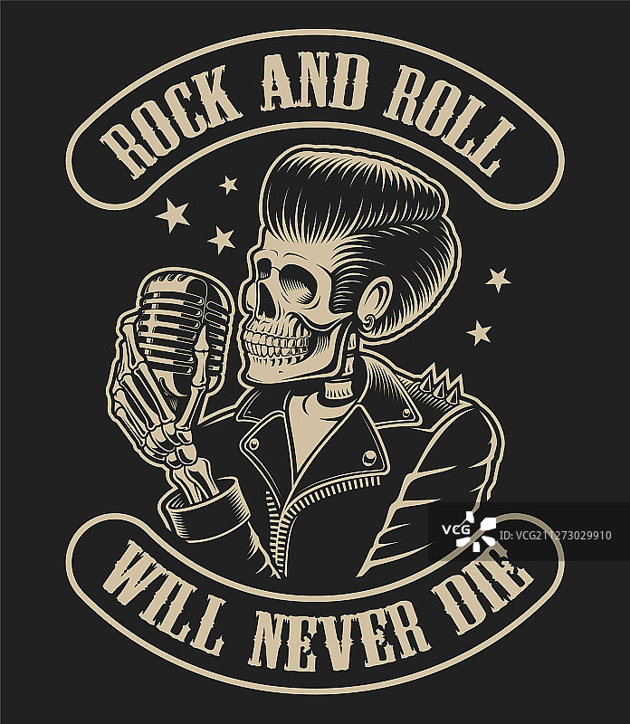 摇滚主题与骷髅图片素材