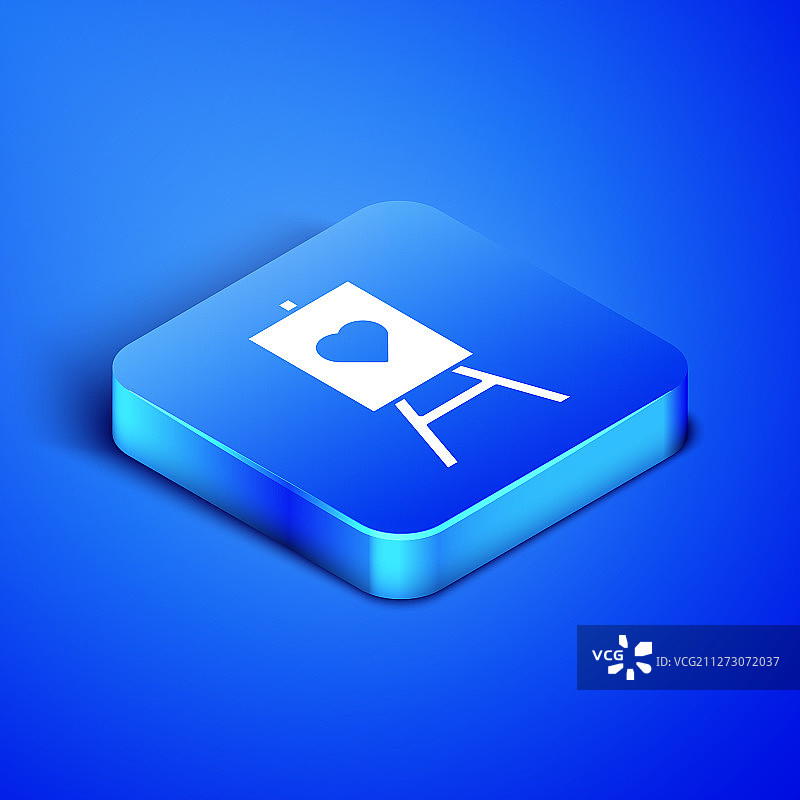 带有画板的2.5D木制画架或绘画艺术板图片素材