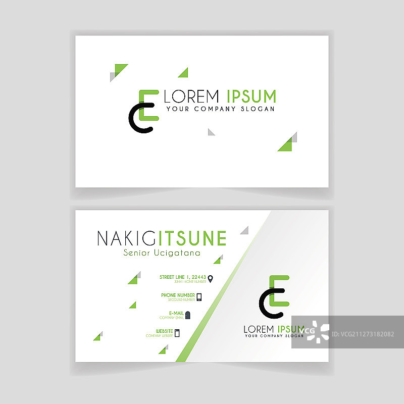 CE字母简约名片图片素材