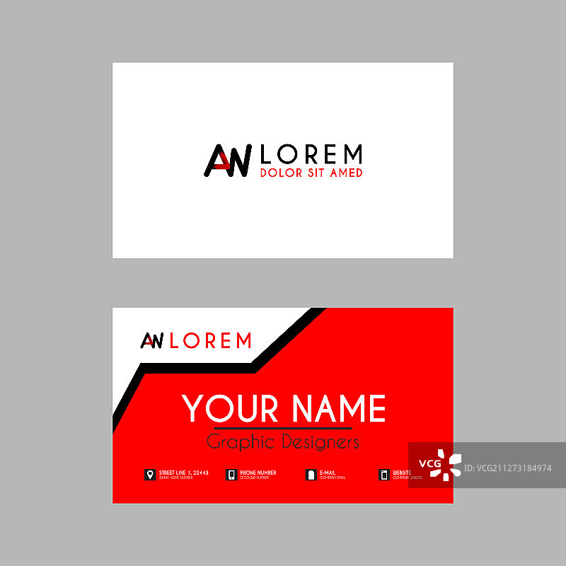 现代创意AW名片模板图片素材