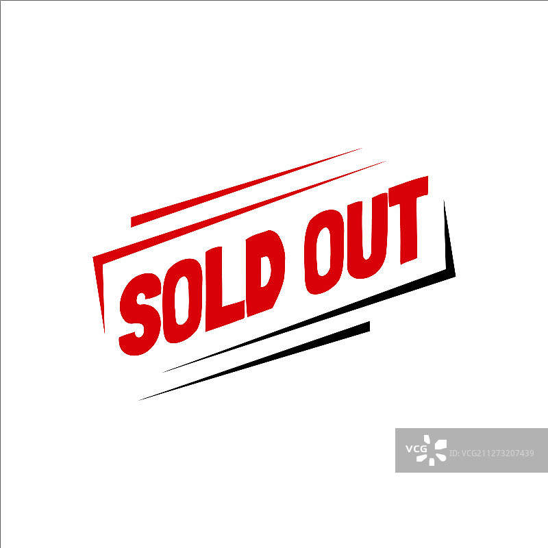 红色售罄印章图标复古徽章图片素材