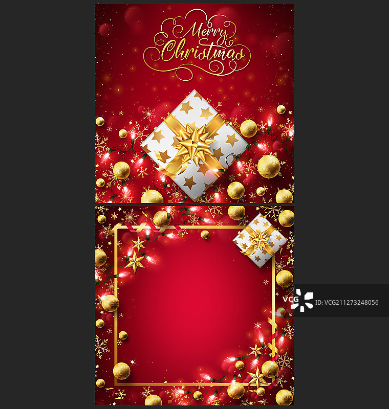 圣诞金色礼盒图片素材