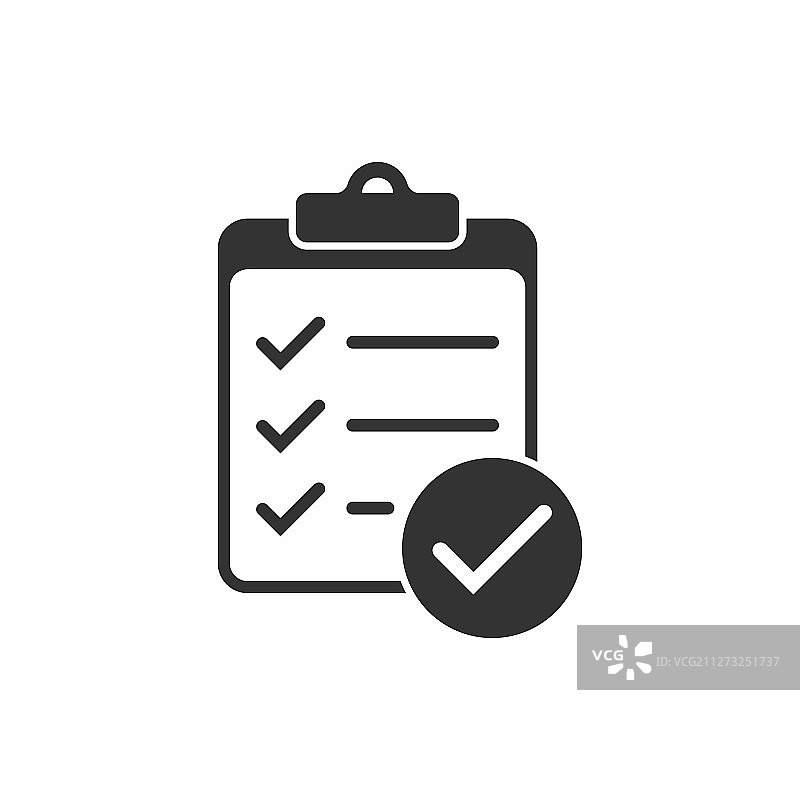 扁平风格的待办事项清单图标，文档清单图片素材