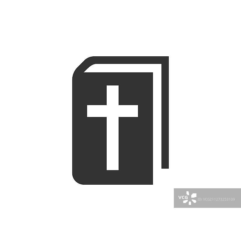 扁平风格的圣经书籍图标图片素材