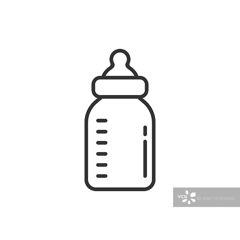 扁平风格的奶瓶图标图片素材