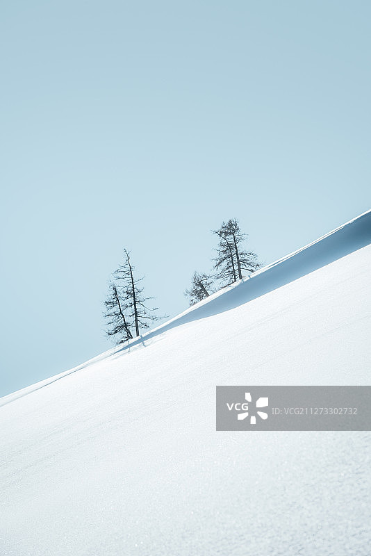 新疆自然风光冬季雪景图片素材