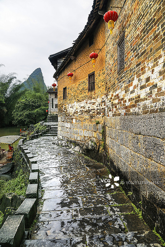 中国古镇经典广西贺州昭平县黄姚古镇图片素材