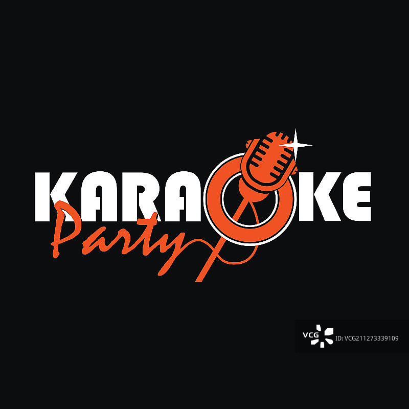 卡拉OK派对标志图片素材
