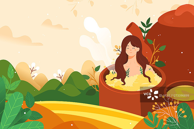 卡通妇女节奶茶饮品食品促销活动渐变背景矢量插画图片素材