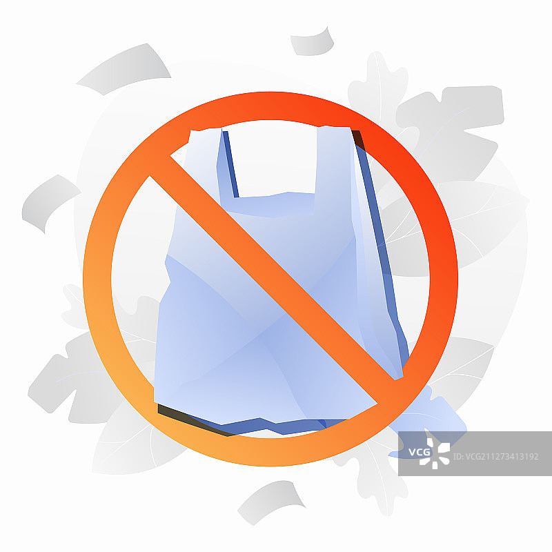 禁止塑料袋标志图片素材