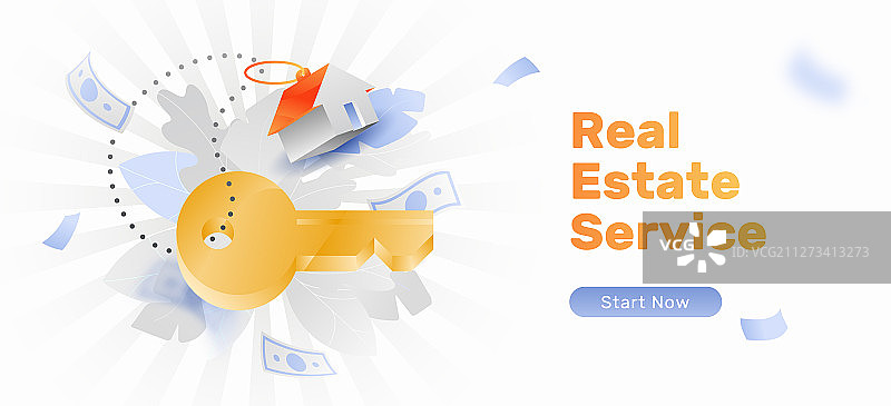 房地产服务banner图片素材