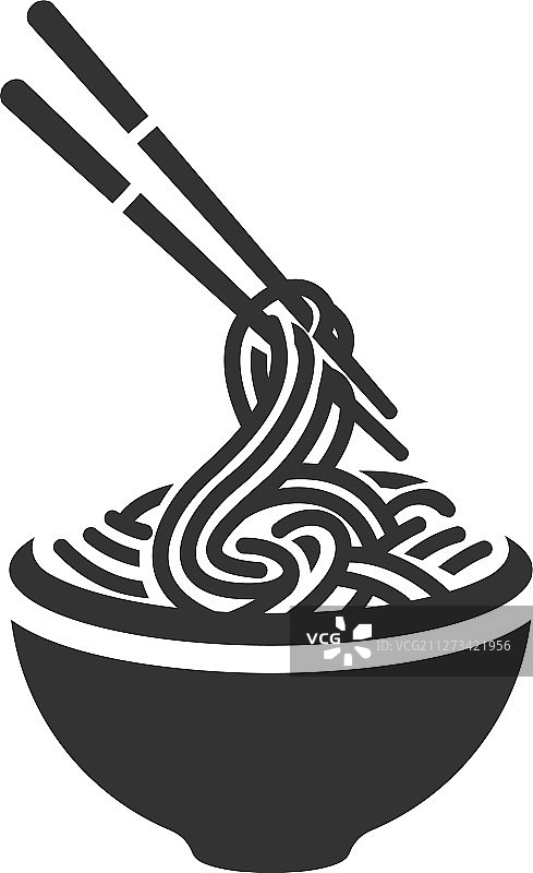 美味面条黑色图标图片素材